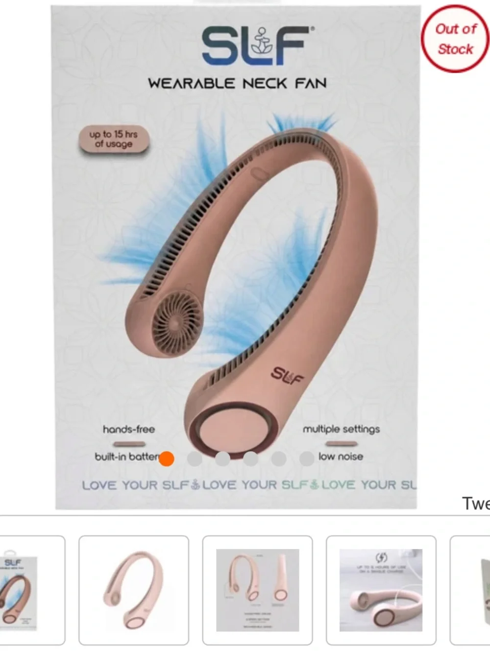 Portable Neck Fans - Pink Hands-Free Personal Cooling